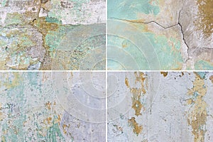 Set of grunge wall backgrounds