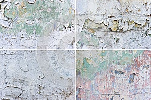 Set of grunge wall backgrounds