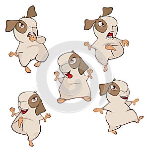 A set of a guinea pigs cartoon