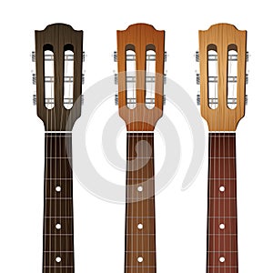 Set of Guitar neck fretboard and headstock