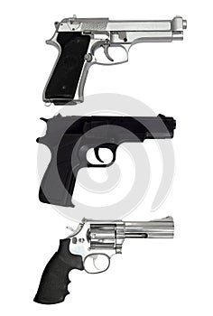 Set gun isolated on white background