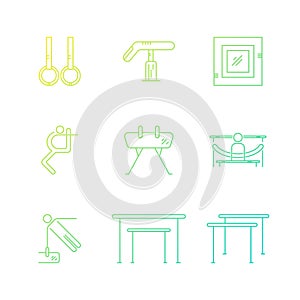 Set of Gymnastics Icons