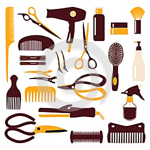Set of haircutting tool - Illustration photo