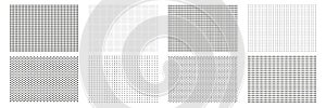 Set Of Halftone Backgrounds, Round Dot Fades. Isolated Vector Illustration