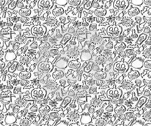 Halloween Background Pattern Pack Design Vector
