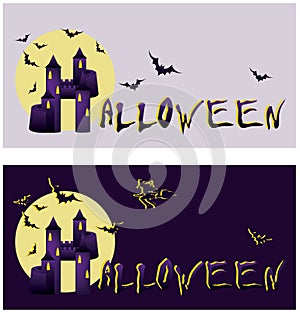 Set halloween banners