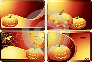 Set of Halloween cards