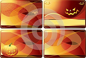 Set of Halloween cards