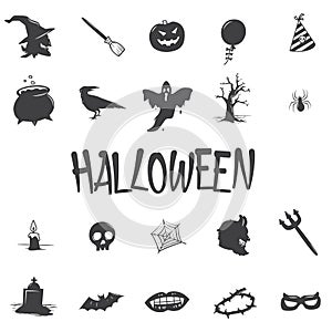 set of halloween icons. Vector illustration decorative design