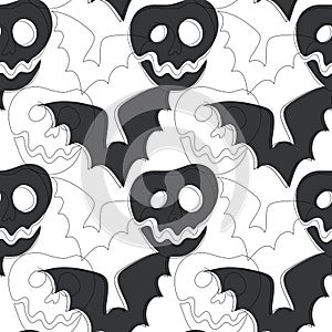 Set of Halloween ribbons and characters. Design elements, logos, badges