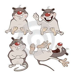 Set of the hamsters cartoon photo