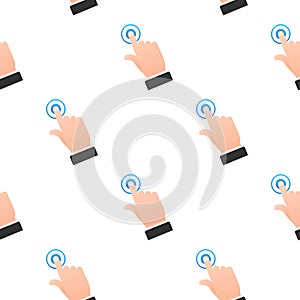 Set Hand cursor icon click pattern. Vector stock illustration.