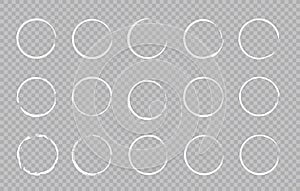 Set of Hand drawn circle. Drawning circle. Scribble doodle. Brush circle. Vector illustration