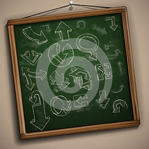 Set Of Hand Drawn Doodle Arrows.