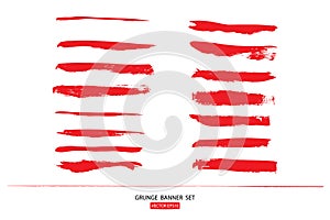 Set of hand drawn painted scratched Illustrations template of Grunge Halloween background with blood splats banners abstrac