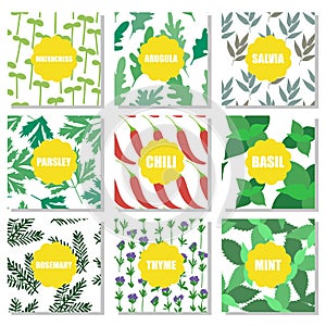 Set of hand drawn patterns