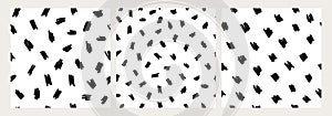 Set of hand drawn seamless abstract patterns