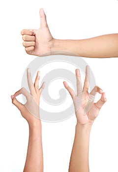 Set of hand gesture