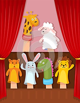 Set of hand puppets