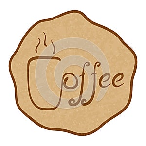 Set of handwritten coffee theme lettering elements.