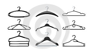 Set Of Hangers, Crafted From Durable Materials, Featuring A Slim Profile And Non-slip Design. Ideal For Organizing