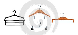 Set Of Hangers, Sleek And Sturdy, Designed For Organized Closets. Made From Durable Materials, Maximize Closet Space