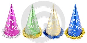 Set of Happy New Years party hats