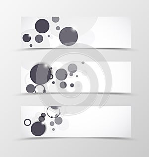Set of header banner dynamic design
