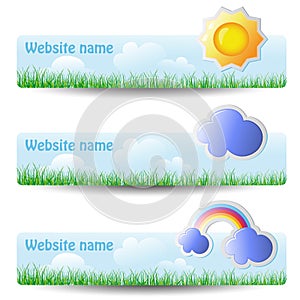 Set of headers - web template