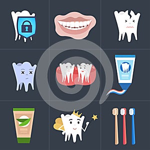 Set healthy tooth perfect smile toothpaste toothbrush damageteeth anti-caries protection dental care