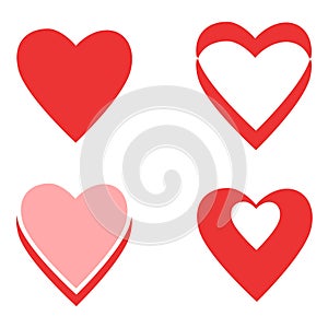 Set Hearts collection. Vector illustration