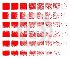 Set 48 hearts Stipple pattern for design. Tile spots