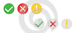 Set of ÃÂ¡heck mark icon. Vector