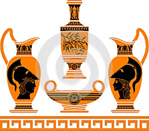 Set of hellenic vases