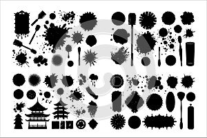 Collection of White Brushstroke Textures: Grunge and Artistic Patterns photo