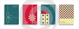 Set of holiday backgrounds, posters, covers