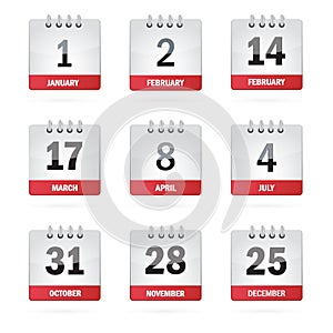 Set Holiday Calendar Icons