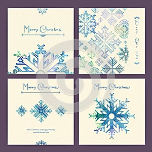 Set of holiday Christmas cards