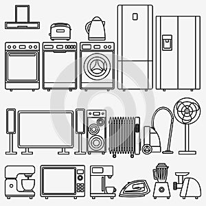 Set of home appliances