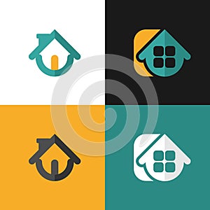 Home icon in flat design