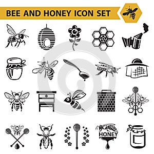 Set of honey icons