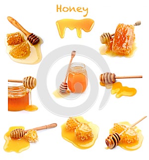 Set of honeycomb photo