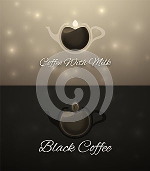 Set of horizontal coffee banners