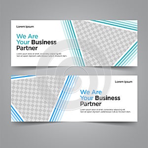Set of Horizontal Corporate Banner Template