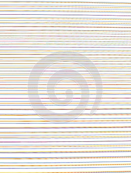 Set of horizontal irregular unsmooth colored lines on a white background photo
