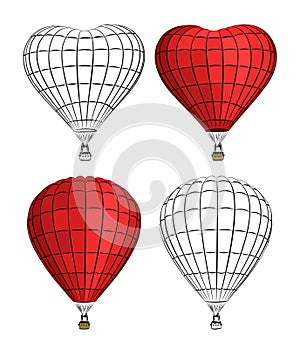 The set of hot air balloons.