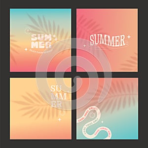 Set of hot summer posters.