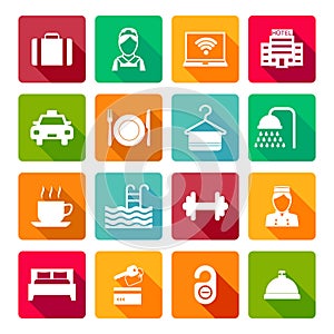 Set of hotel icons