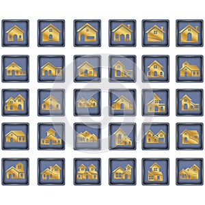 set of house button icons. Vector illustration decorative design