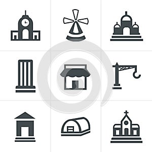 Set of house icons